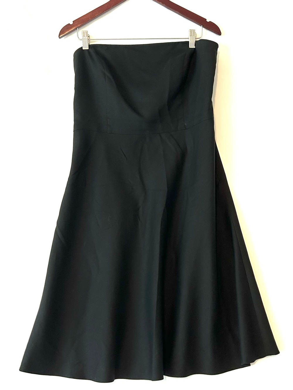 Vintage Ann Taylor Strapless Dress Sz14 Black A-line Classic Minimalistic